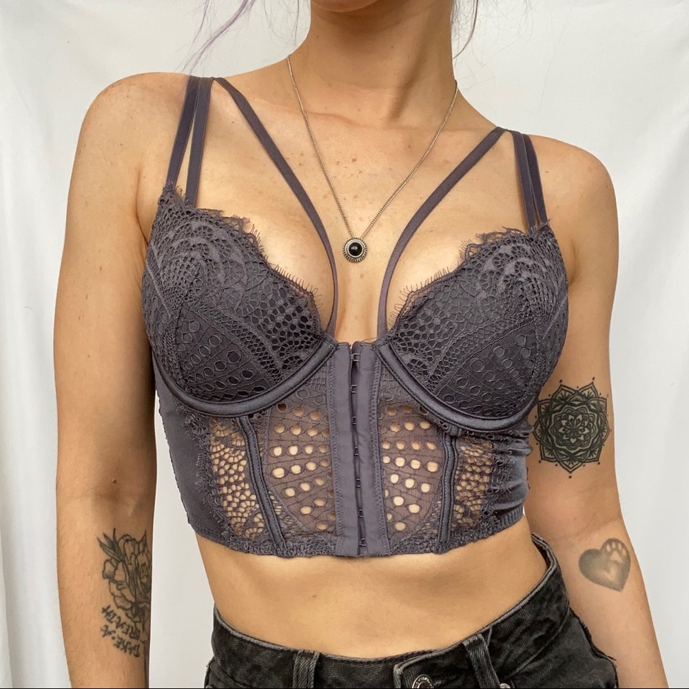 Strappy Lace Bustier Bralette